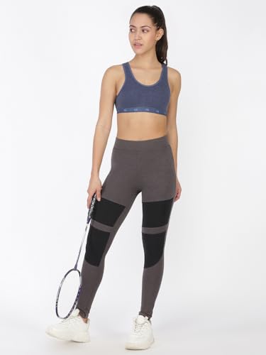 Image of Softline Women's Cotton Rich Wired Non-Padded Molded Sports Bra Combo | High-Support & Breathable Activewear | Soft & Durable for Workouts & Everyday Wear (Pack of 2)