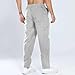 Men's Corduroy Pants Elastic Waist Drawstring Fashion Baggy Fit Casual Long Trousers Comfy Sweatpants Grey
