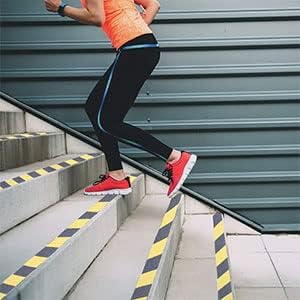 adhes 30 rolls non slip hazard caution tape safety anti slip tape roll strong grip warning tape floor mats sticker for indoor outdoor walkway stairs treads and steps blackyellow 2in x 20ft