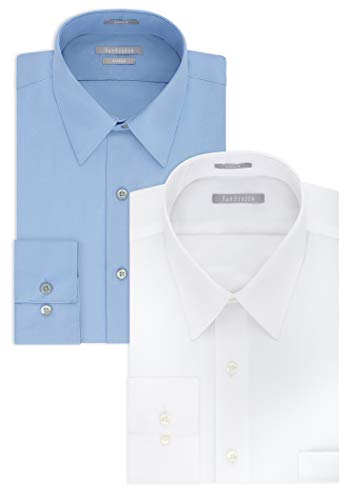 Van Heusen Men's Dress Shirt Fitted Poplin Solid