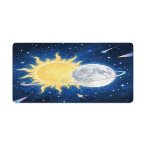 Moon Sun Desk Mat Mouse Pad Grande Antideslizante miniatura 1