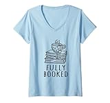 Photo Gallery donna book reading reader bookworm bibliophile prenotato maglietta con collo a v Photo Gallery donna book reading reader bookworm bibliophile prenotato maglietta con collo a v
