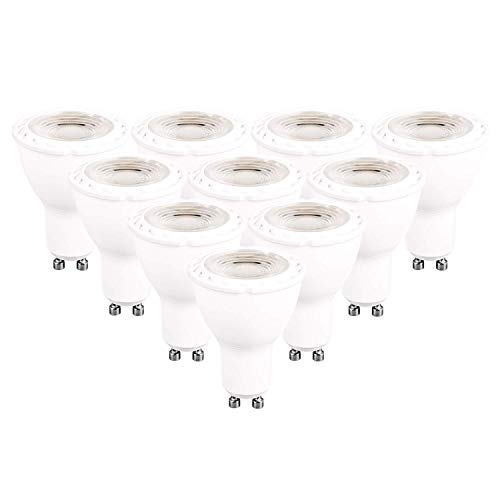 Ampoule LED GU10, 7W 550LM Spot LED, Équivalente 60W Ampoule Halogène, Blanc Froid 6000K, AC85-265V, 140° Larges Faisceaux, Ampoule Réflecteur LED by Jpodream - Lot de 10