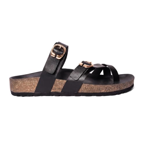 Image of YOHO Snug Sunday Toe Strap Sandals for Women | Designer Upper, Stylish & Comfortable Orthopedic | Office, Summer, Beach, Casual Wear Flats for Ladies /Girls