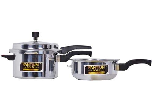 Image of Stainless Steel Pressure Cooker - Durable & Energy-Efficient, Fast Cooking, 5 Liters, Compatible with Gas & Induction Stoves
