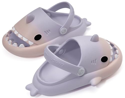 Image of KVbabby Kids Shark Slides Boys Girls Cloud Sandals | Cloud Sandals,Open Toe,Beach Pool Water Shoes,Slip-on,Lightweight,Non-Slip,Soft,Flexible,EVA Slippers