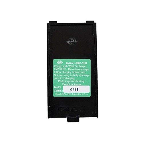 Whites NiCad Rechargeable Battery for DFX, XLT, MXT, M6, QXT, CL SL 80252111 Top Metal