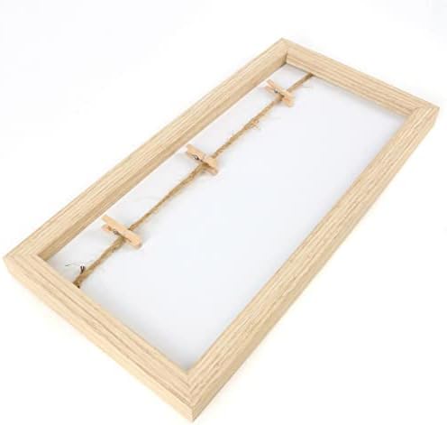 Wooden Peg Photo Frame - house-warming gift, new job present, Triple hanging photo string wall or table top