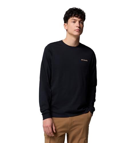 Columbia CSC Seasonal Logo Langarm-Shirt mit Logo, Abenteuerbereite Baumwolle, Flexibler Komfort, Robuster Kragen, Langlebige Bündchen - Herren