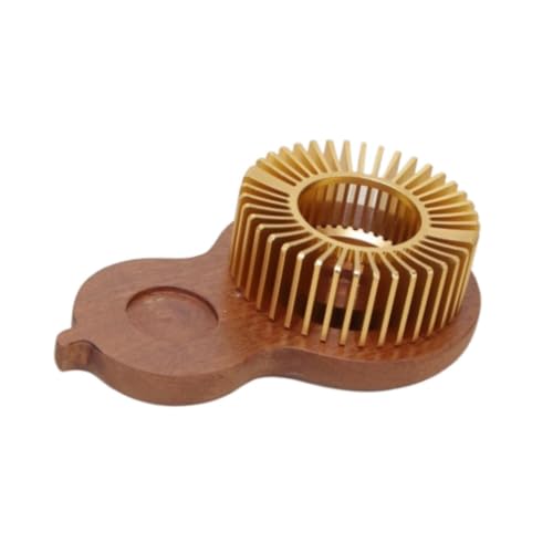 Calentador de tetera de aluminio negro con soporte de vela para infusiones 5