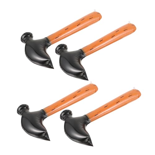 4pcs Inflatable Cartoon Hammer with Wood Grain Design Lightweight PVC for Pool Parties Birthday Favors and Fun Giveaways