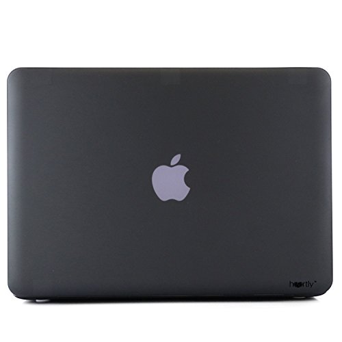 Image of Heartly Premium MacBook Flip Thin Hard Shell Rugged Armor Hybrid Bumper Back Case Cover for MacBook Pro 15 inch inch - Rugged Black