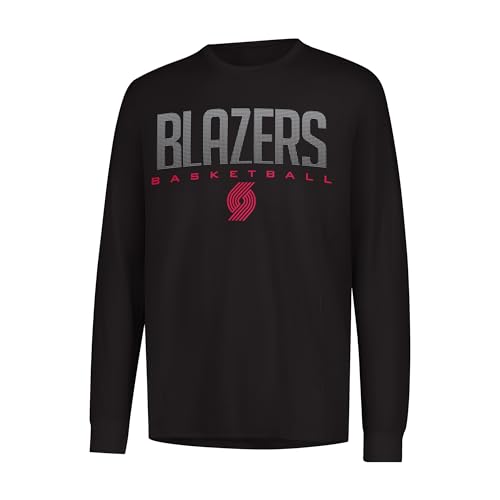 Ultra Game NBA Official Men’s Super Soft Game Day Long Sleeve T-Shirt - Unisex, Portland Trail Blazers, Team Color, XX-Large