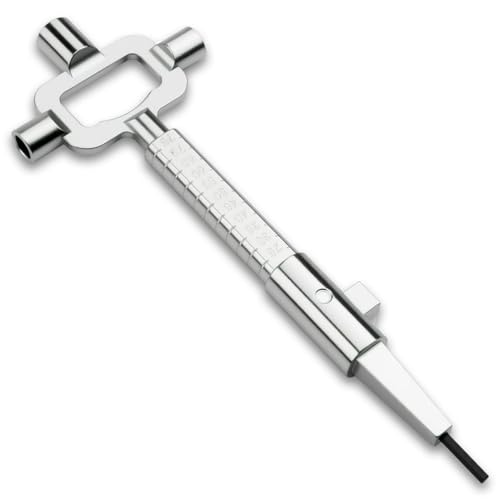 Clé de Construction Universelles en Alliage Zinc, Clé de d'architecte Chantier Échelle Mesure de La Longueur Des Cylindres Outil d'ouverture Porte Pour Ouverture La Serrure à Mortaise