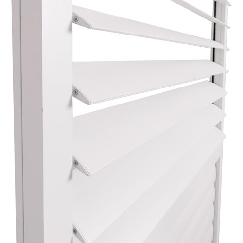 4er-Set Aluminium Schiebetür für Pergola HWC-L46, Terrassenüberdachung, Lamellenpaneel Modul, 206x369cm - weiß