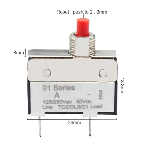 Mini disyuntor protector de sobrecarga contra cortocircuitos eléctricos automáticos 10A 3