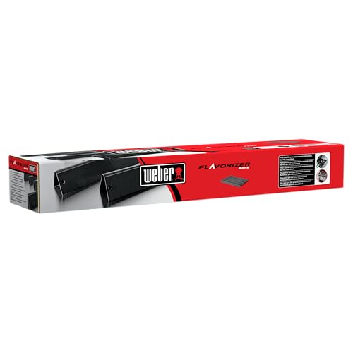 Weber Flavorizer Bars emailliert für Spirit 200 Modelle bis 2012-5er-Set aus robustem Stahl mit Porzellan-Emaille-Beschichtung für gleichmäßige Hitze – Schwarz (7534)