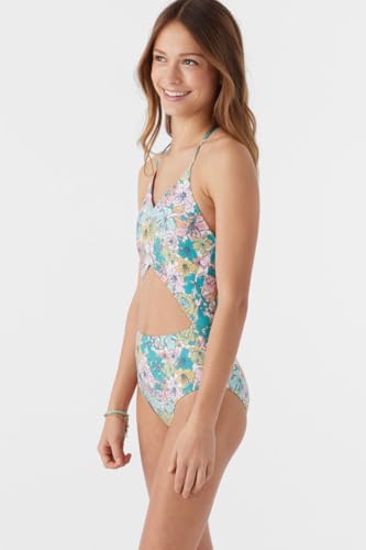 O'NEILL Girls Janis Floral Cinched One-Piece Swimsuit – Adjustable Fit & Quick-Dry Fabric4