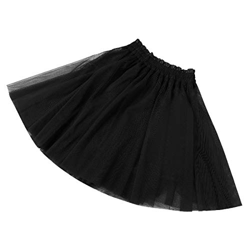 Girstunm Tulle Skirts for Women Elastic Waist Dancing Skirt Mesh Tulle Above Knee Skirts3