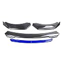 EDCTGHLO Frontlippe für Citroën C6 (2005-2012) Aero Bodykit Performance Tuning Frontstoßstange Schutz Sport Design Auto Ersatzteil Styling Zubehör, Carbon Fiber-Blue