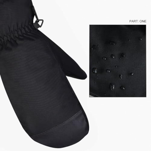 Moufles de ski thermiques et imperméables mixtes avec poche pratique - 6