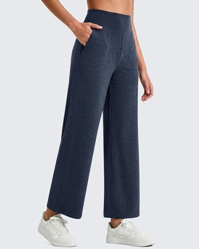 Image of G4Free EverGoing Wide Leg Ankle Pants for Petite Women with Pockets Stretch