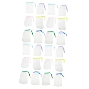 FOMIYES 40 Pcs Bubble Net Face Cleansing Foaming Nets Dish Soap Holder Bubble Foam Net Soap Saver Net Soap Pouch Dry Makeup Brush Cleaner Soap Drying Bags Net Bags Cleansing Net Mesh or