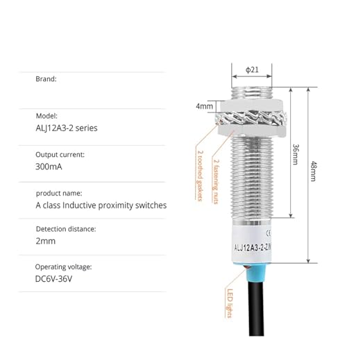 Interruptor de proximidad inductivo DC 3 Hilos con protección 5