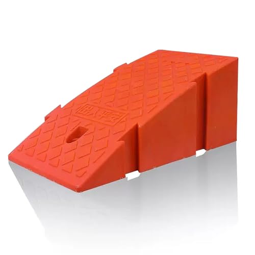 Rampa plástica para bordillos portátil 25x45x19cm naranja miniatura 1