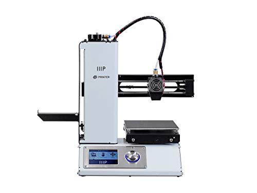 Monoprice Select Mini 3D Printer v2 - White With Heated (120 x 120 x 120 mm) Build Plate, Fully Assembled + Free Sample PLA Filament, MicroSD Card