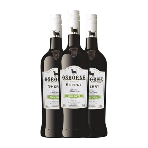 Osborne Gold Medium Dry Semi-Seco Semi-Dulce Jerez-Xérès-Sherry 75 cl Vino generoso (Caja de 3 Botellas de 75 cl)