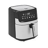 TM Electron TMPFR255 AIRMAXX freidora sin aceite XXL, capacidad de 5,5 litros, cestillo antiadherente, incluye molde para pasteles y 6 moldes de bollería, 8 programas, pantalla táctil, 1700W