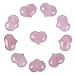 Natural Rose Quartz Gemstone Healing Crystal 1 inch Mini Puffy Heart Pocket Stone Iron Gift Box (Pack of 10)