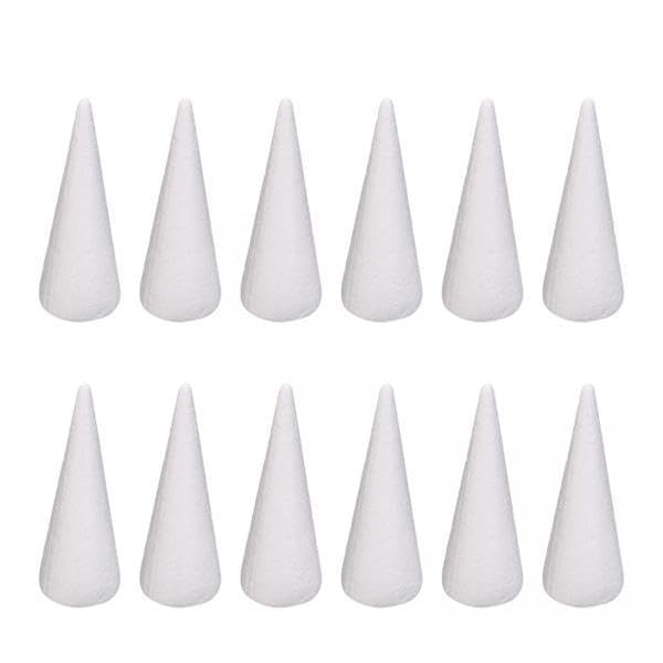 Weißer Styropor-Kegel Für DIY-Bastelprojekte – 34 X 19,5 Cm, Ideal Für Weihnachtsbäume, Deko & Kunst