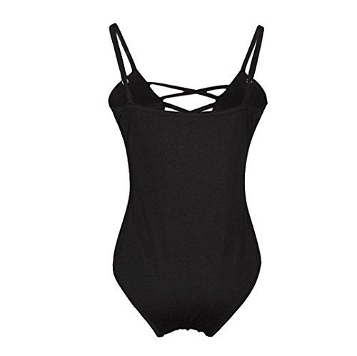 Byetell Lovely Women's Swimwear One Piece Swimsuit Bikini Bathing Suit For Women -  Black -  Large