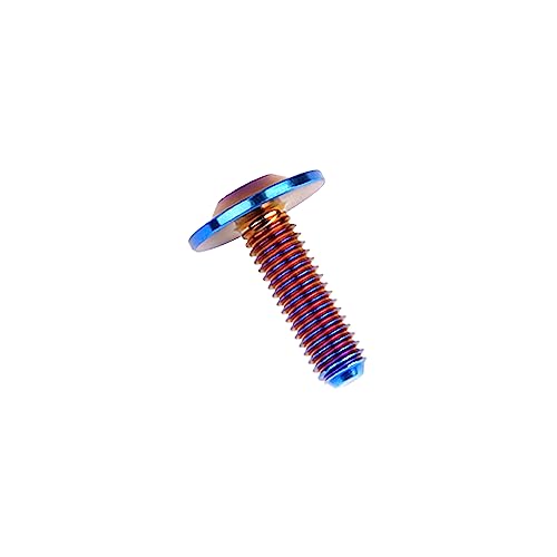 Image of Titanium Torx Head M6 x15 20mm Bolt Screw for Bicycle Motorcycle Car Modification Pack of 6 (Fire Burning Blue, M6x20mm)
