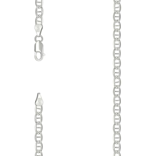Chaîne marine en argent 925 massif 3 mm collier mixte pour un style quotidien élégant