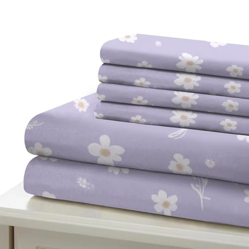 Housse de couette lavande 3D pour chambre d'ado et lit double cocooning