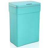 GINMAON 13 Gallon/50L Automatic Trash Can with Lid/Touch-Free Sensor Kitchen Garbage Bin, High Capacity Wastebasket for Home, Office, Bathroom, Bedroom (Motion Sensor, Odor Control), (Blue,1 Pack)