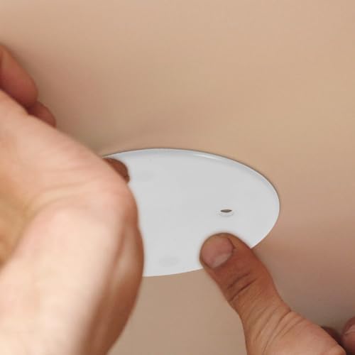 Placa de cubierta de techo redonda en blanco para tapar cajas eléctricas con panel plano 8