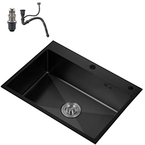 Smay キッチン シンク ステンレス製 家庭用 シングルシンク 簡易 丈夫で清潔な 流し台 大容量シンク 屋台 アウトドア用品 としても 重宝 水切りカゴ付き シンクアクセサリー付き 複数のサイズが利用可能