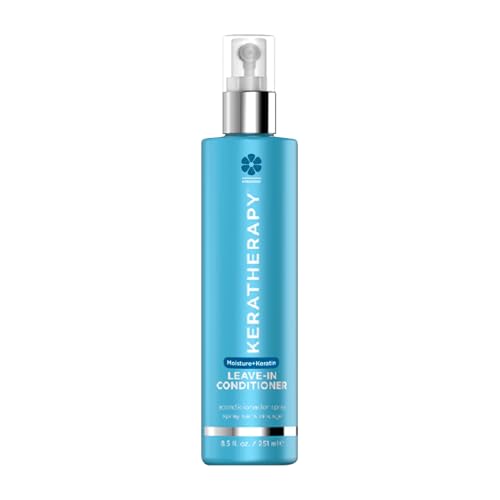 Keratherapy Keratin Infused Moisture Leave In Conditioner Spray 8.5 fl. oz. 251 ml - Hydrating Leave in Conditioner Spray with Jojoba Oil Panthenol Arginine Amino Acid & Wheat Oil for Damaged Hair