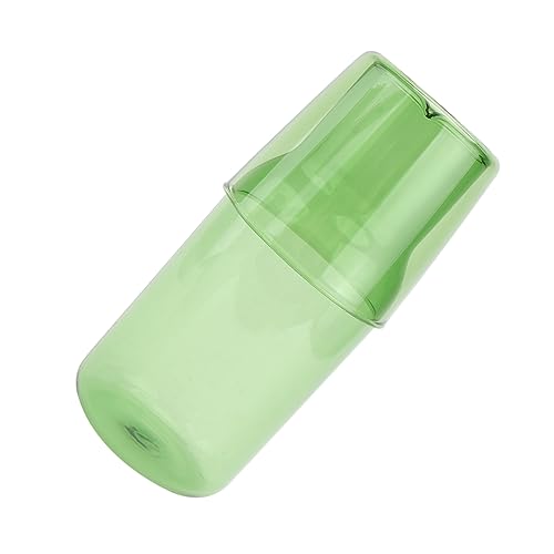 HOLIDYOYO 1 Set Hotel Water Bottle Coffee Drink Beverage Glassware Bottle Clear Container Wiskey Glasses Dispenser for Bathroom Clear Drink Pitcher Kettle Glass Cup Green