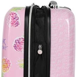 review Betsey Johnson Designer 20 Inch Carry On - Expandable (ABS + PC) Hardside Luggage - Lightweight Durable Suitcase With 8-Rolling Spinner Wheels for Women (20in, Colada)
