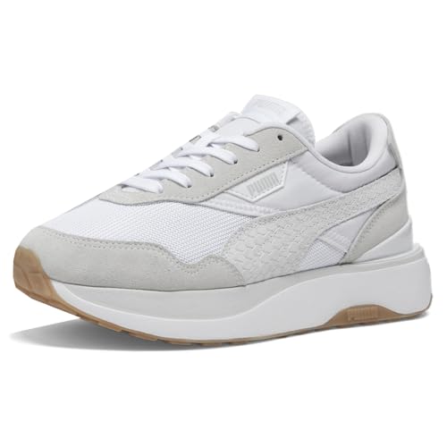 PUMA Womens Cruise Rider Scales Lace Up Sneakers Shoes Casual - Grey, White2