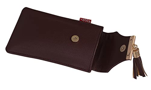 Image of Tickles Pouch Case for All Cellular Phones 6 Inches and Below(Cloth /Brown) Size: 6.5 Inches