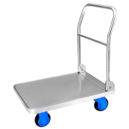 Carretilla plegable 4 ruedas para carga 69x47.5 cm miniatura 1