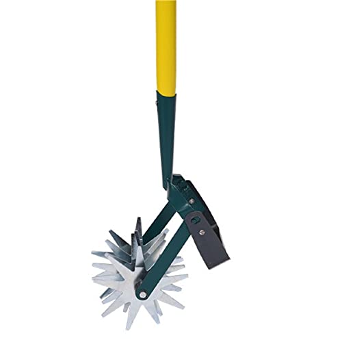 LEBORGNE - Grattoir Oscillant Emietteur EM Poignée Naturovert - Manche Extra-Long 150 cm - Lame Trempée Articulée - Outil 2 en 1 Tirant-Poussant - Désherbage Sans Produits Chimiques