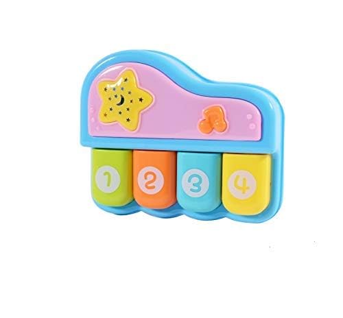 Mini Musical Baby Piano Sound & Light Musical Instruments for Toddlers (Blue)