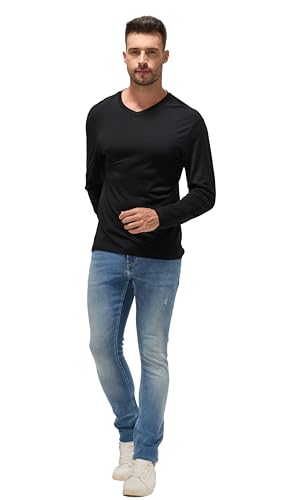 100% Ultrafine Merino Wool Base Layer for Men | V-Neck Long Sleeve Thermal Shirt, Moisture Wicking & Odor Resistant2